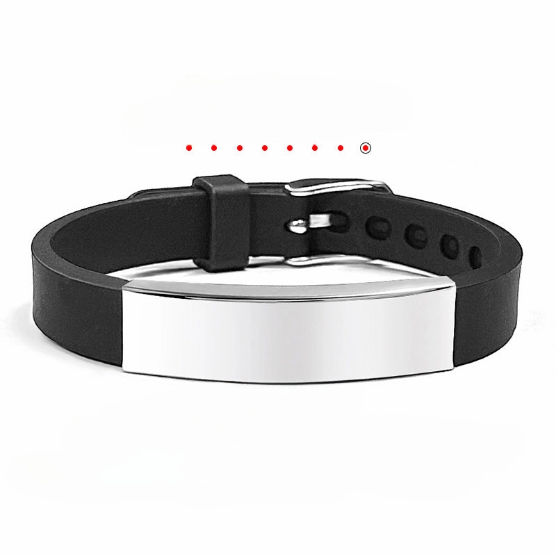 Wholesale Graduation Season Gift Engraved Stainless Steel Silicone Necklace