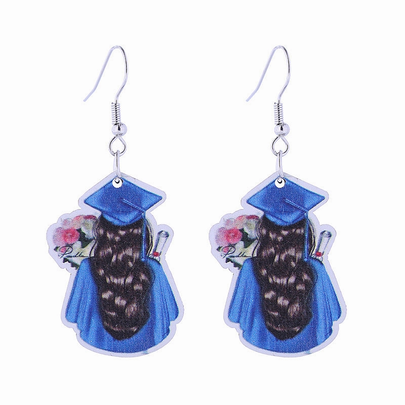 Wholesale Graduation Season Wooden Earrings