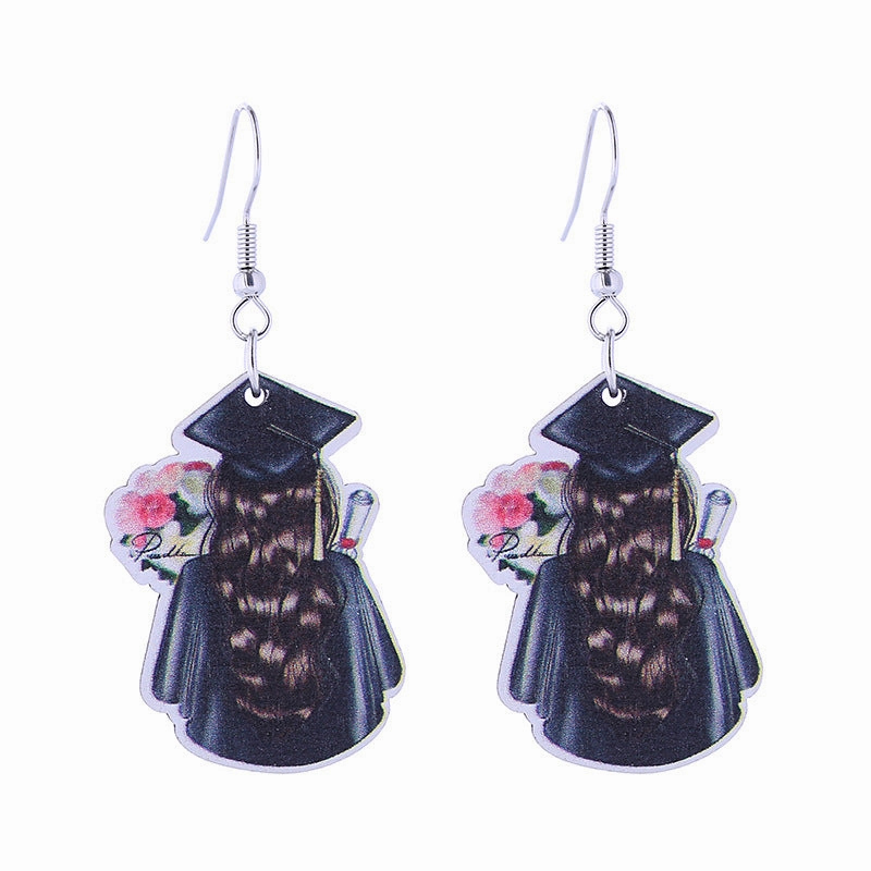 Wholesale Graduation Season Wooden Earrings