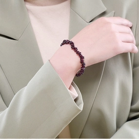 Wholesale Gravel Single Circle Natural Stone Bracelet