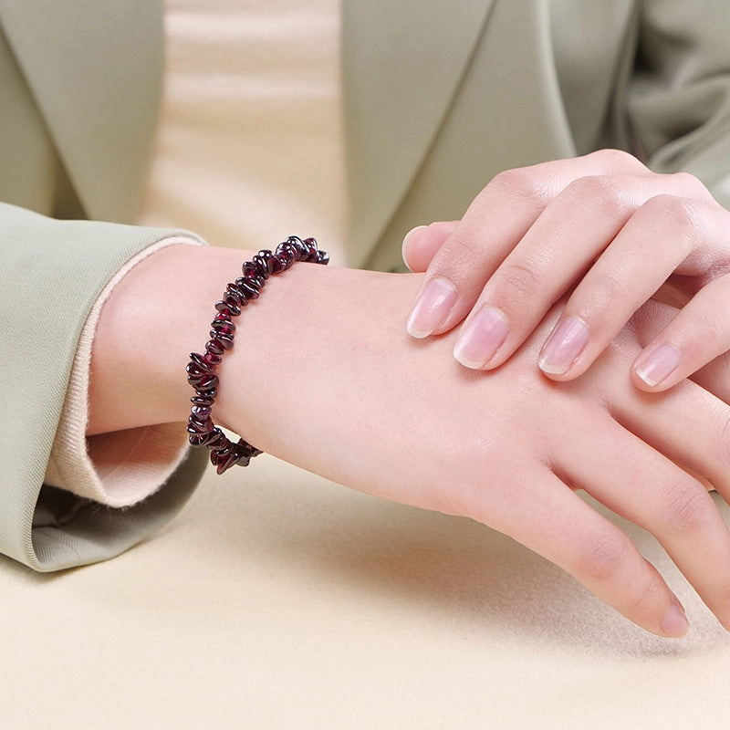 Wholesale Gravel Single Circle Natural Stone Bracelet