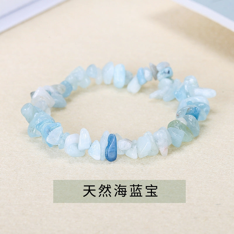 Wholesale Gravel Single Circle Natural Stone Bracelet