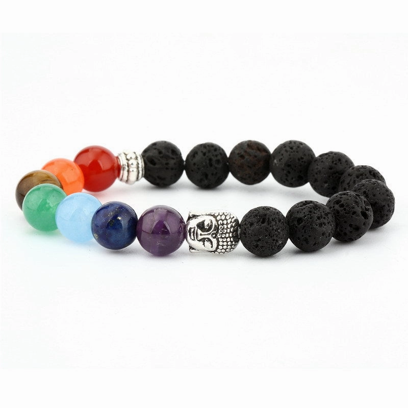 Wholesale Green Aventurine Onyx Volcanic Stone Beads Bracelet