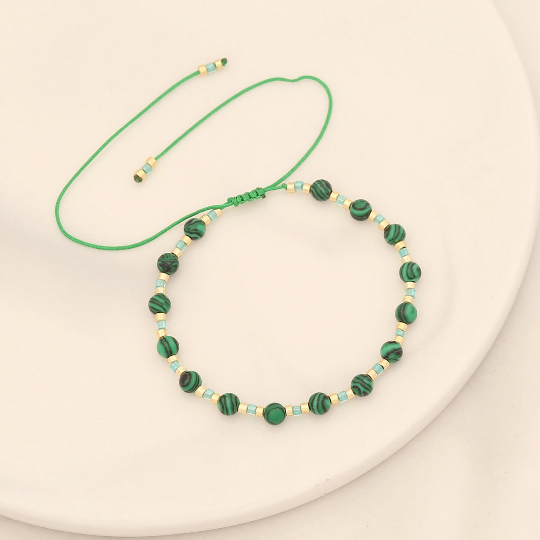 Wholesale Green Love Heart Stainless Steel Bracelet