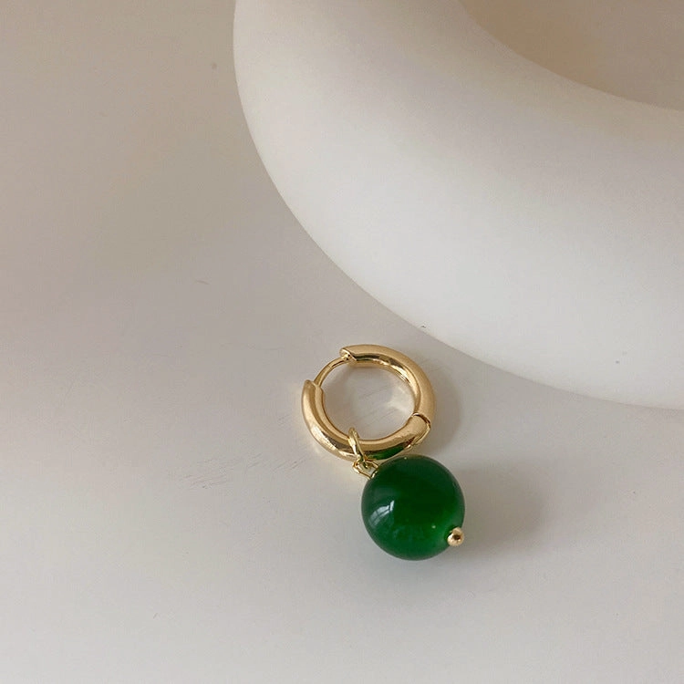 Wholesale Green Opal Alloy Earrings