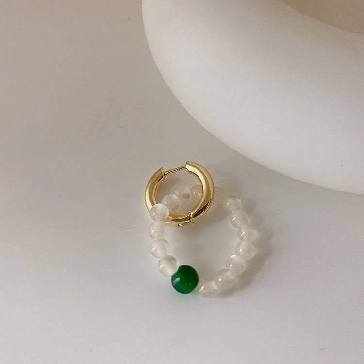 Wholesale Green Opal Alloy Earrings