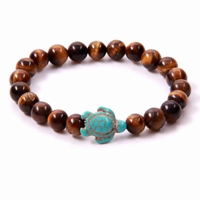 Wholesale green turquoise turtle volcanic stone white turquoise variety of natural stone Bracelet