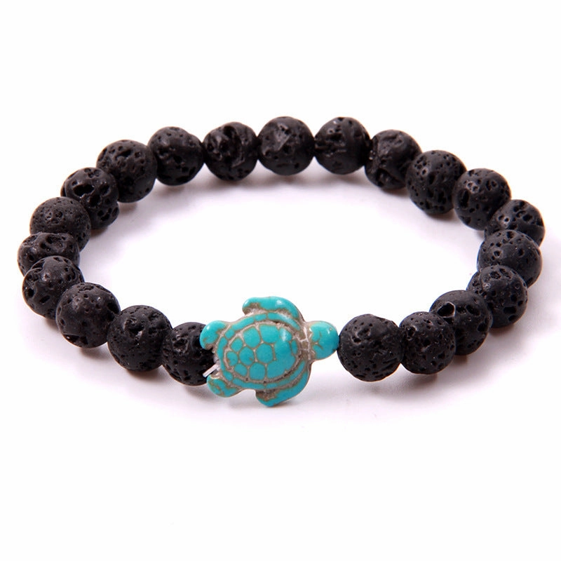 Wholesale green turquoise turtle volcanic stone white turquoise variety of natural stone Bracelet