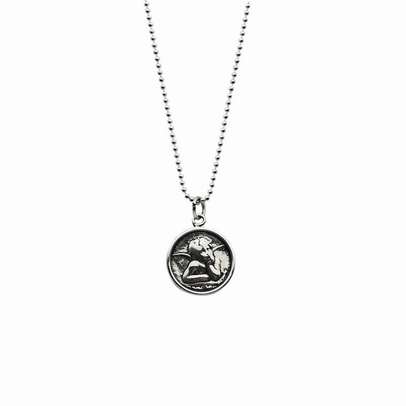 Wholesale Guardian Angel 925 Sterling Silver Clavicle Necklace