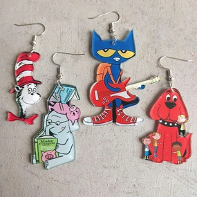 Wholesale Guitar Cat Elephant Puppy Student Teacher Earrings