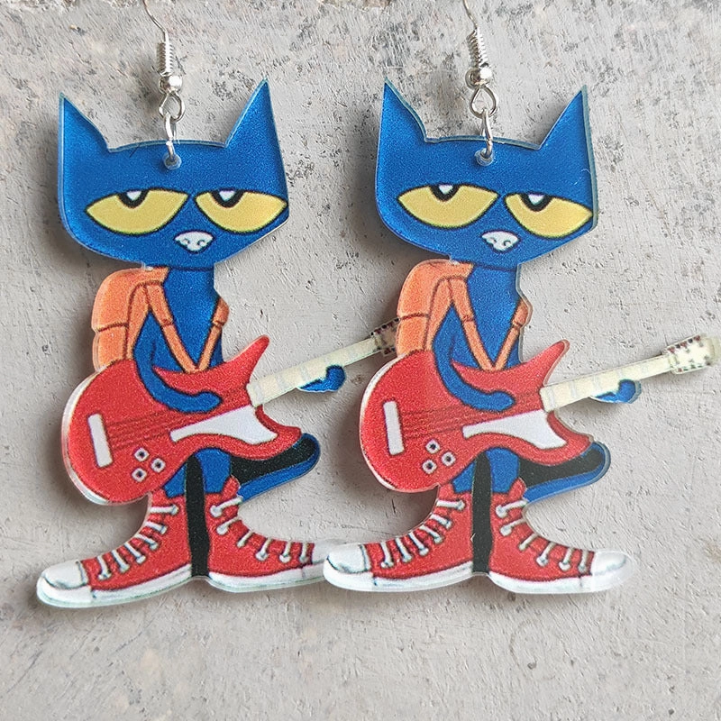 Wholesale Guitar Cat Elephant Puppy Student Teacher Earrings