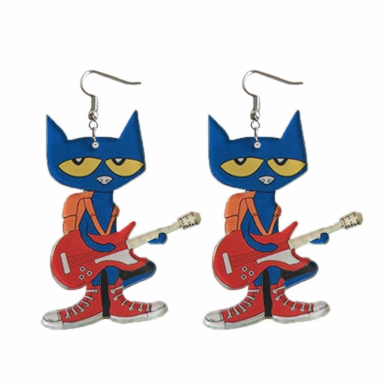 Wholesale Guitar Cat Elephant Puppy Student Teacher Earrings
