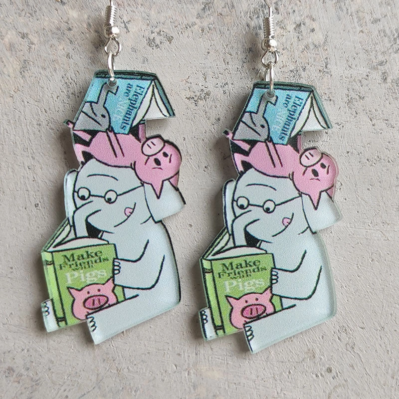 Wholesale Guitar Cat Elephant Puppy Student Teacher Earrings