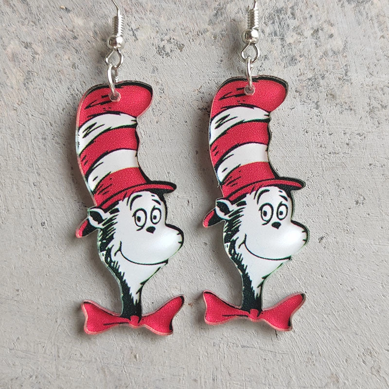 Wholesale Guitar Cat Elephant Puppy Student Teacher Earrings