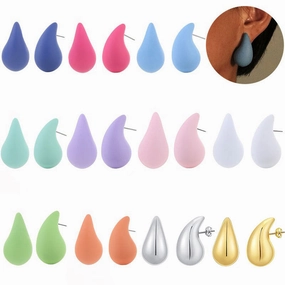 Wholesale Gut Acrylic Spray Paint Solid Color Ladies Earrings