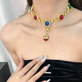 Wholesale Gut Medieval Style Pendant Necklace Versatile Fashion Retro Clavicle Chain