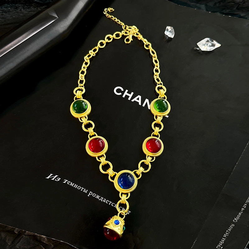Wholesale Gut Medieval Style Pendant Necklace Versatile Fashion Retro Clavicle Chain