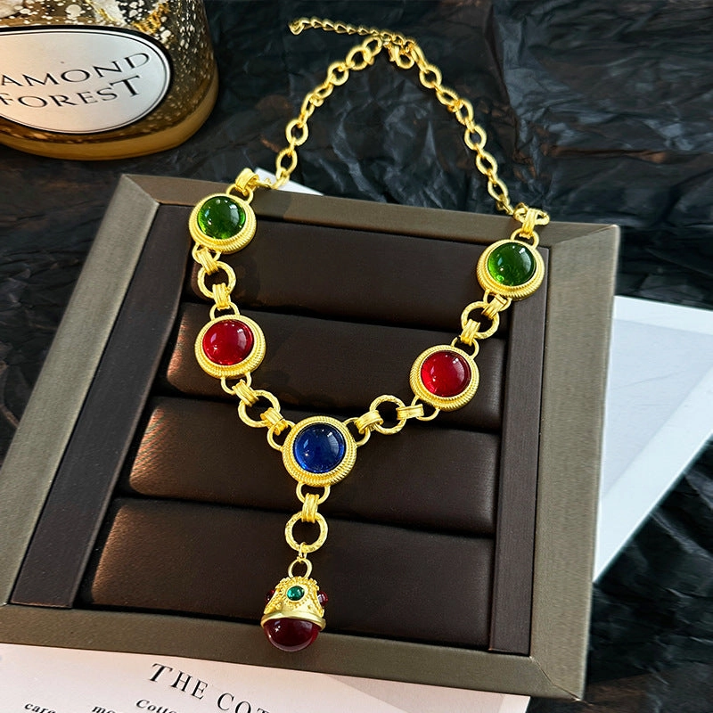 Wholesale Gut Medieval Style Pendant Necklace Versatile Fashion Retro Clavicle Chain