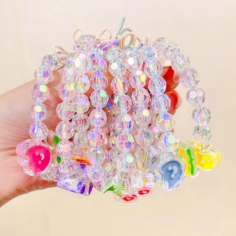 Wholesale Hair Tie Bracelet Dual Purpose Cartoon Plastic Beaded Bracelet