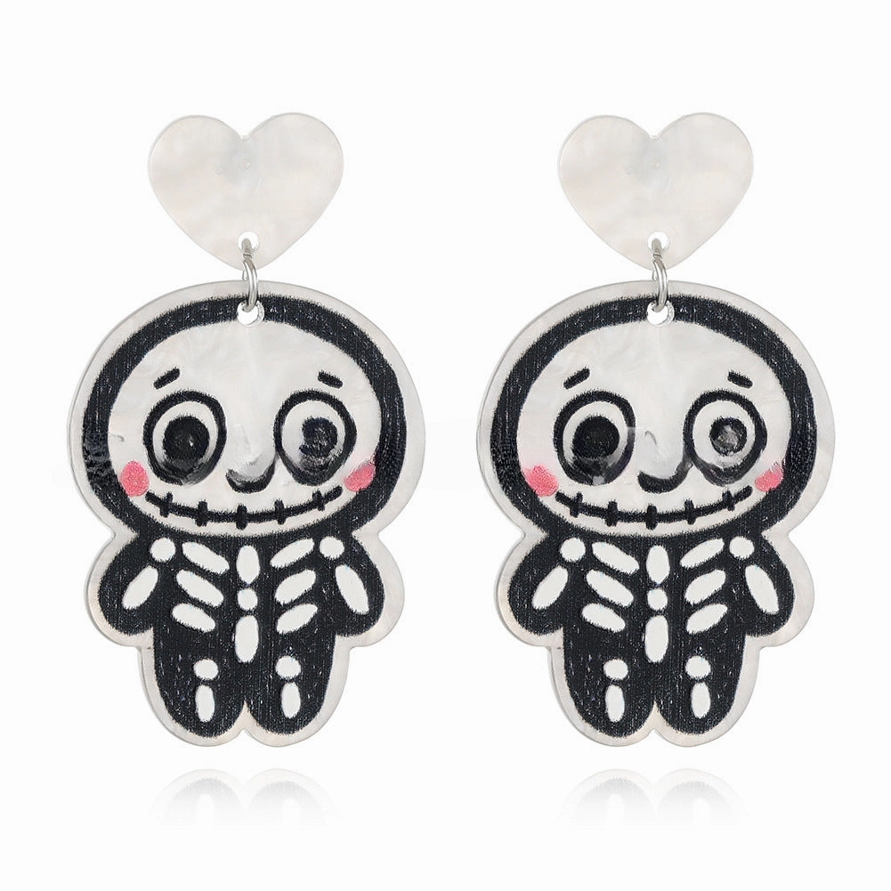 Wholesale Halloween acrylic sheet female earrings