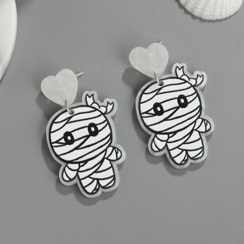 Wholesale Halloween acrylic sheet female earrings
