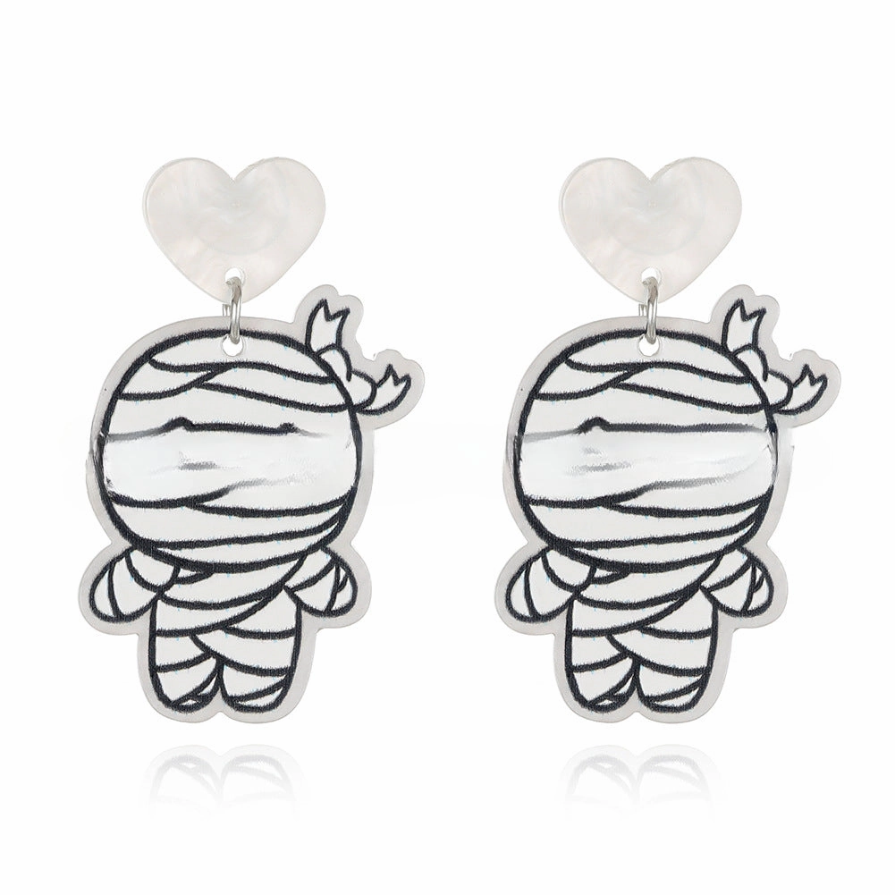 Wholesale Halloween acrylic sheet female earrings