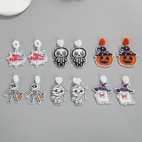 Wholesale Halloween acrylic sheet female earrings
