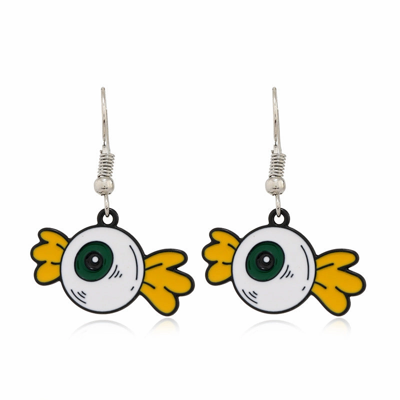Wholesale Halloween Alloy Skull Earrings