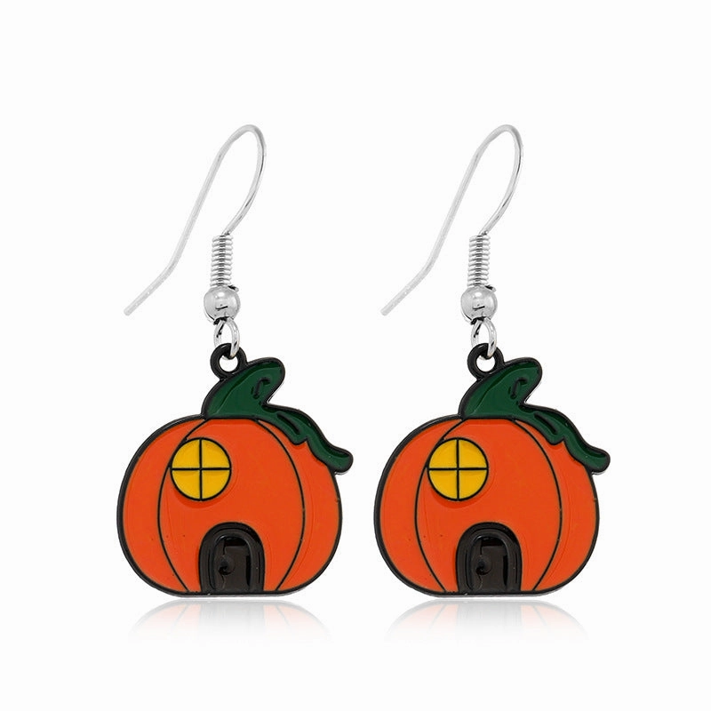 Wholesale Halloween Alloy Skull Earrings