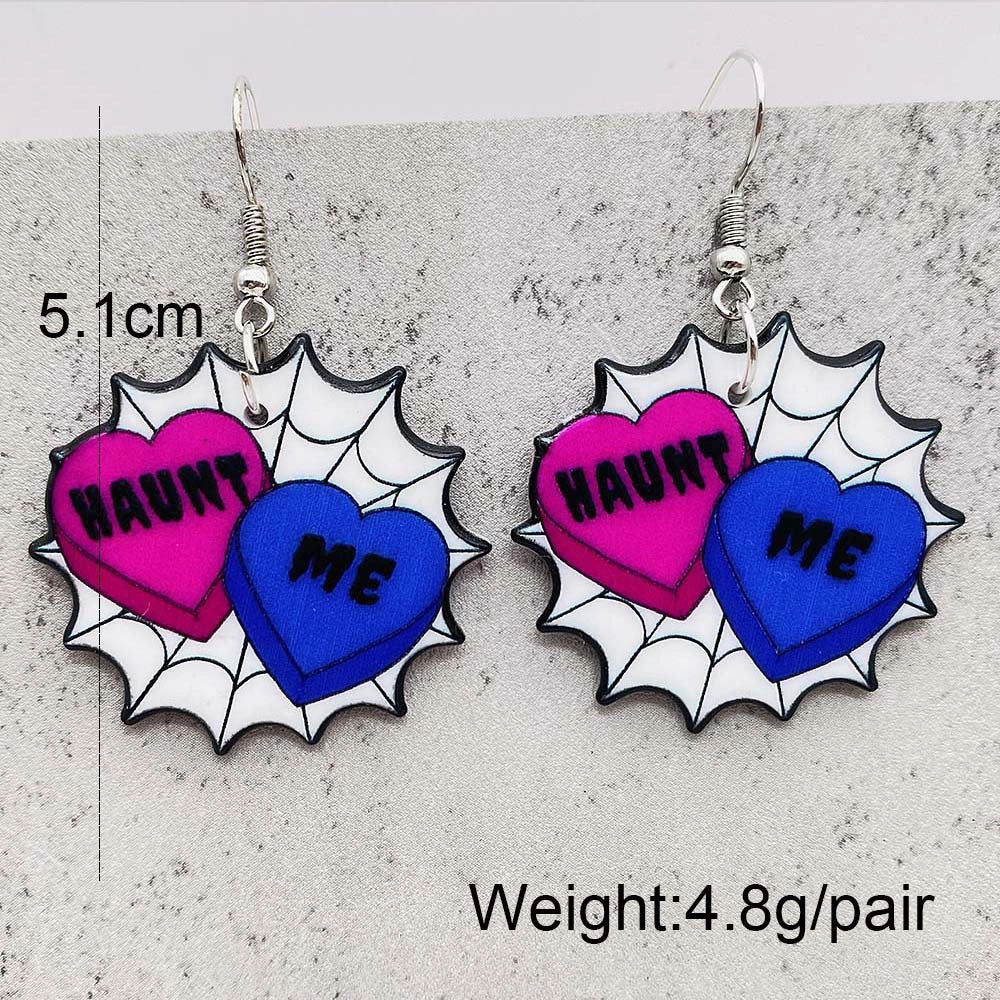 Wholesale Halloween Alphabet Acrylic Earrings