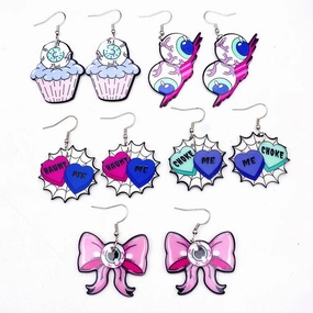 Wholesale Halloween Alphabet Acrylic Earrings