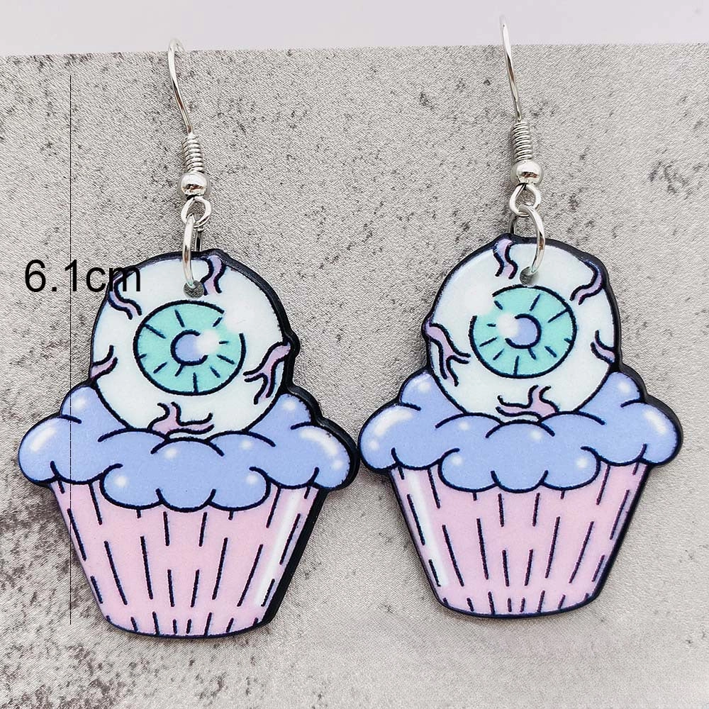 Wholesale Halloween Alphabet Acrylic Earrings