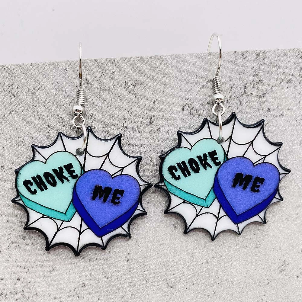 Wholesale Halloween Alphabet Acrylic Earrings