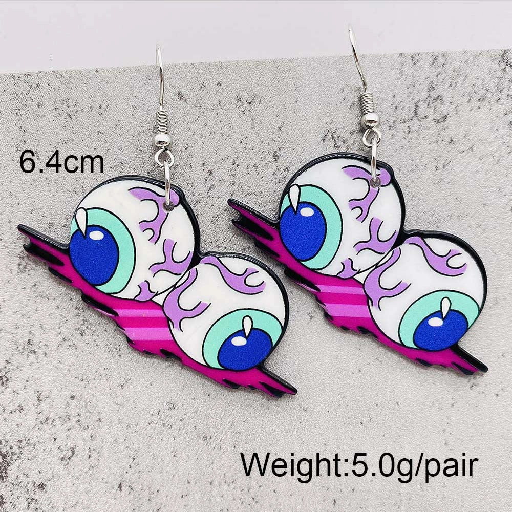 Wholesale Halloween Alphabet Acrylic Earrings