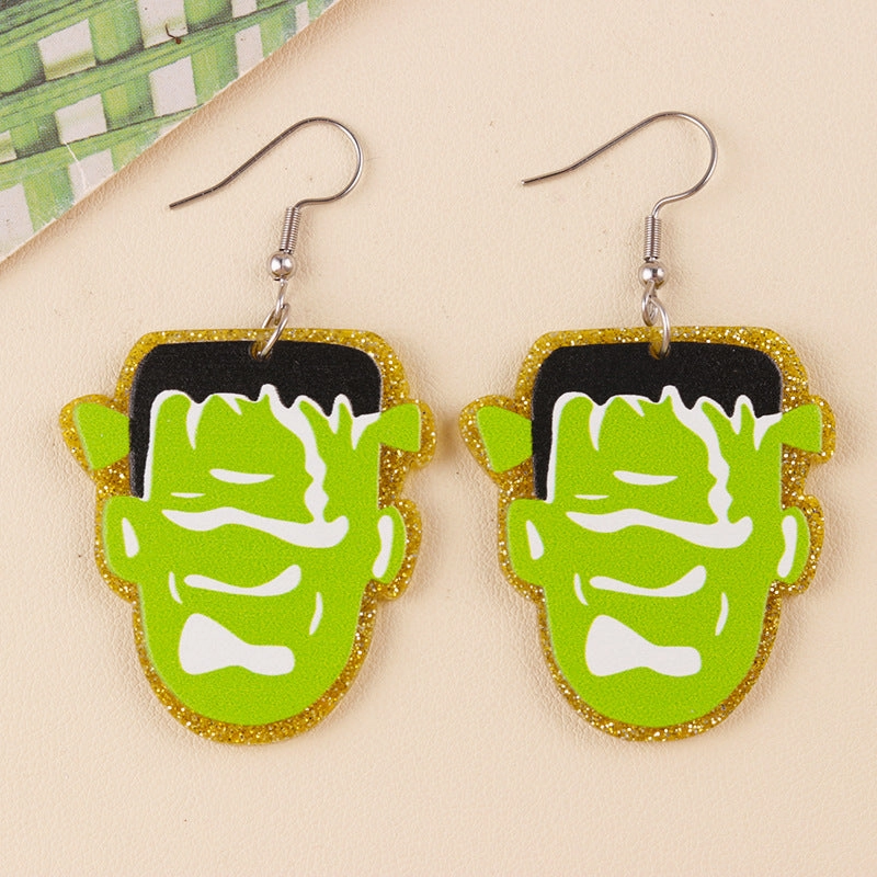 Wholesale Halloween Bat Pumpkin Ghost Acrylic Earrings