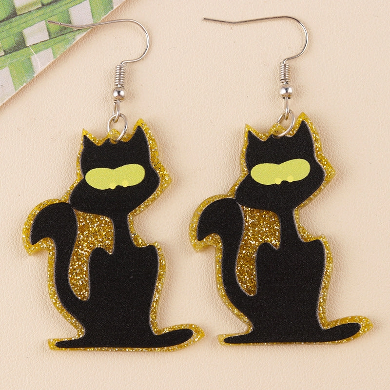 Wholesale Halloween Bat Pumpkin Ghost Acrylic Earrings