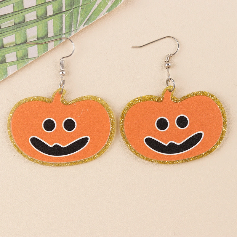 Wholesale Halloween Bat Pumpkin Ghost Acrylic Earrings