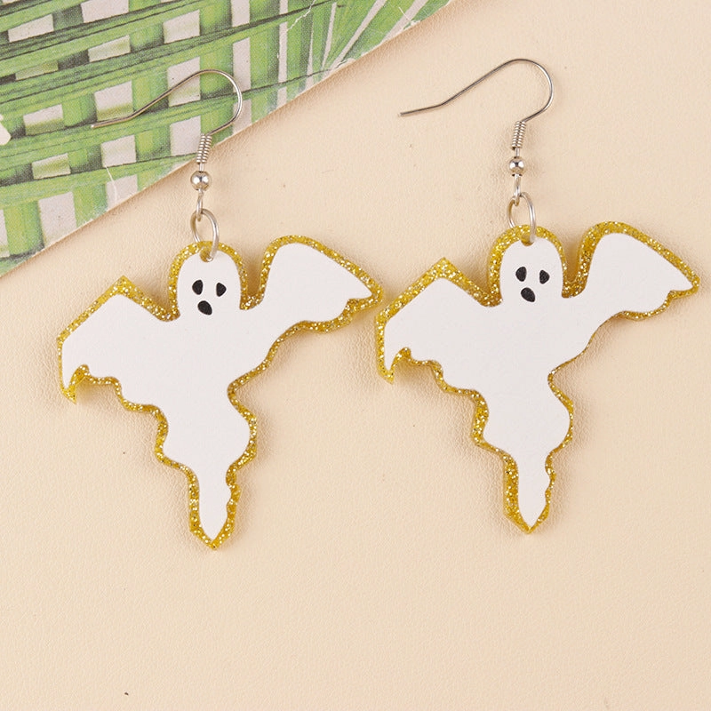 Wholesale Halloween Bat Pumpkin Ghost Acrylic Earrings