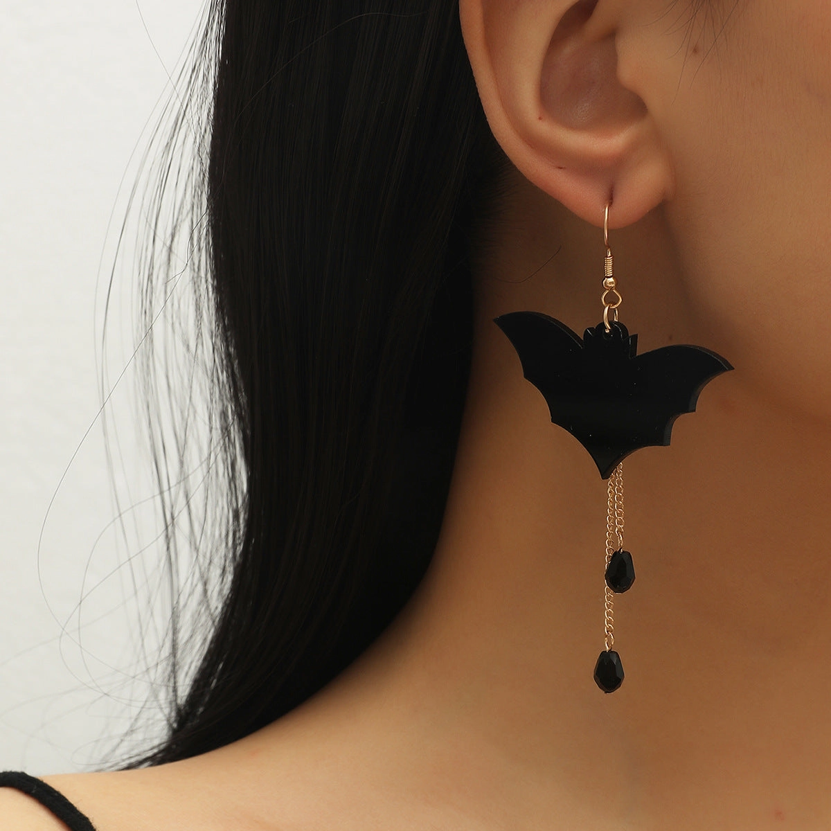 Wholesale Halloween Bats Black Diy Acrylic Earrings