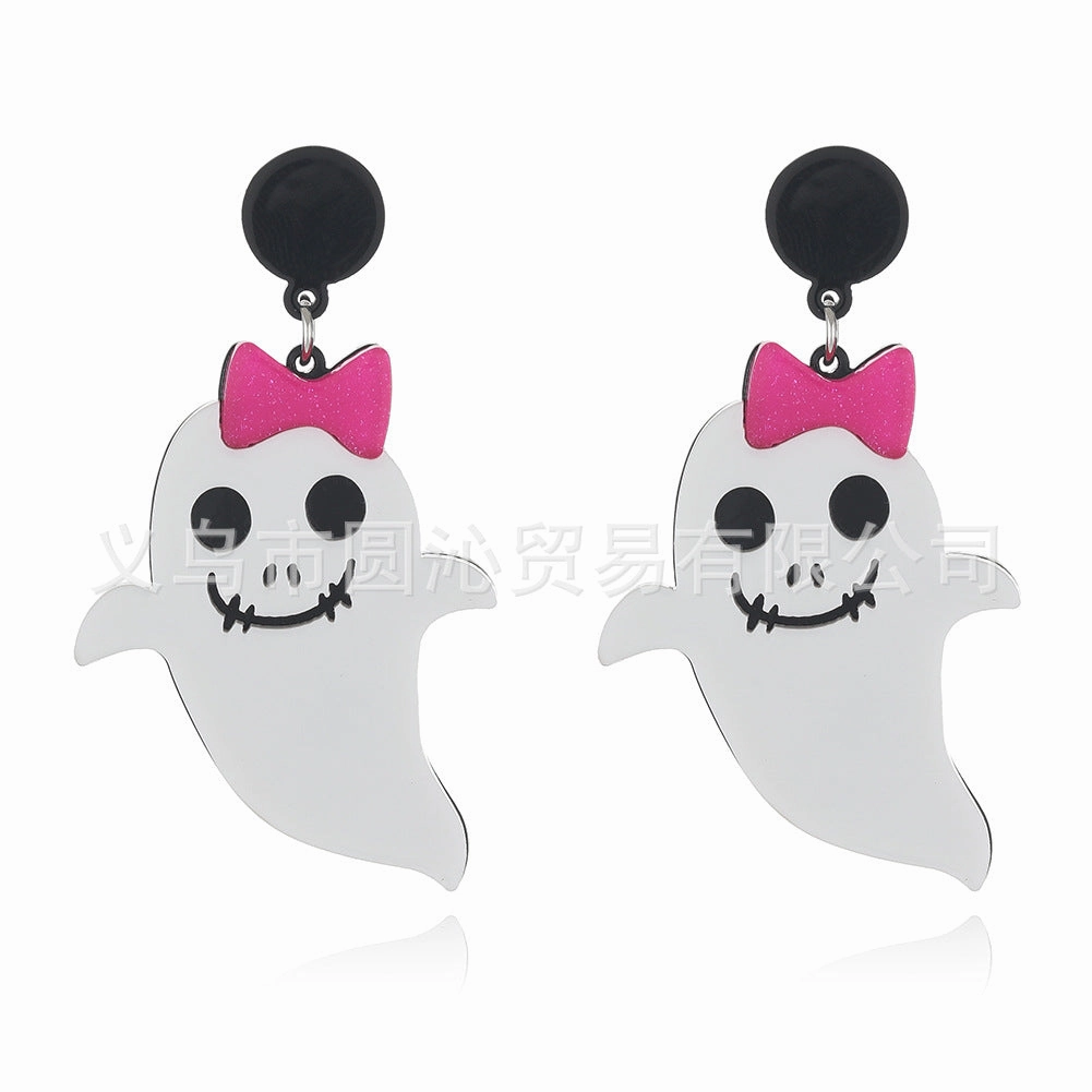 Wholesale Halloween Cartoon Printed Acrylic Earrings