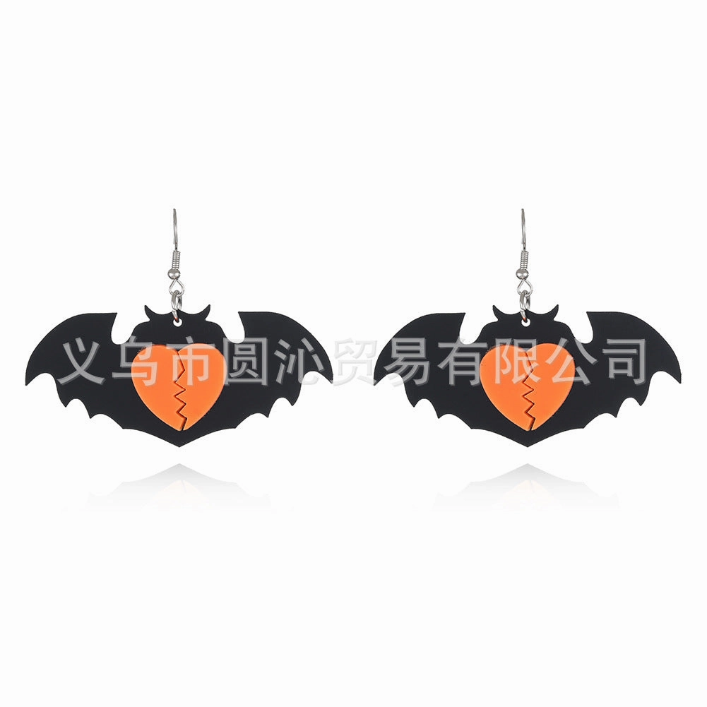 Wholesale Halloween Cartoon Printed Acrylic Earrings