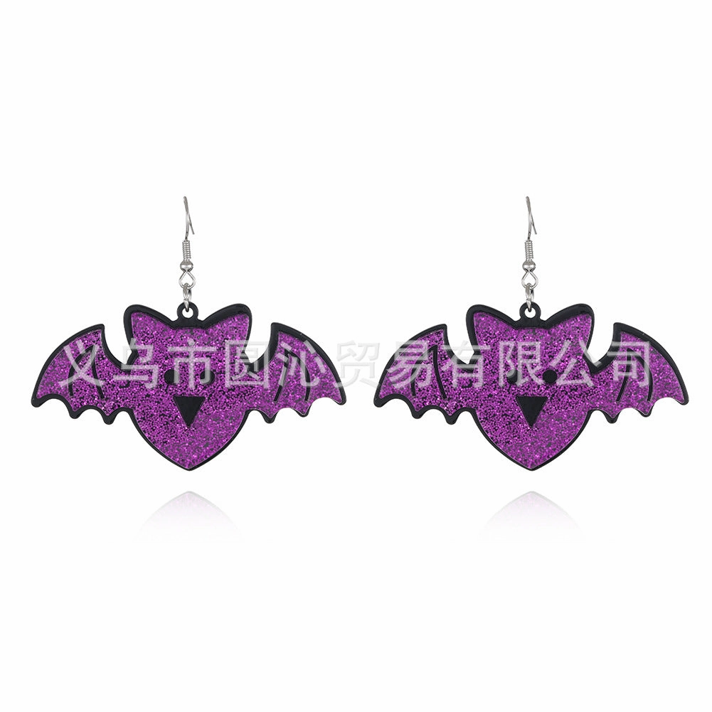 Wholesale Halloween Cartoon Printed Acrylic Earrings