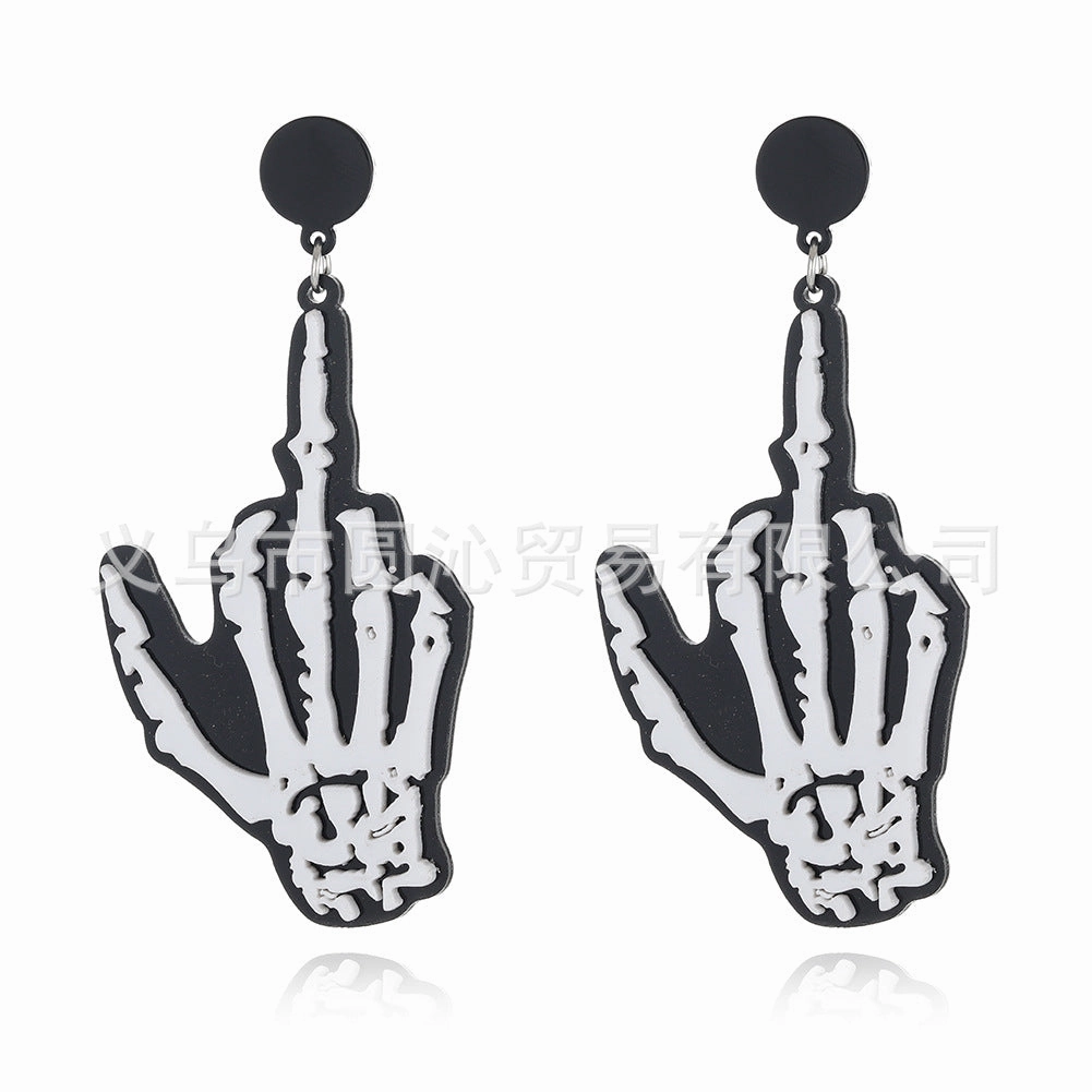 Wholesale Halloween Cartoon Printed Acrylic Earrings