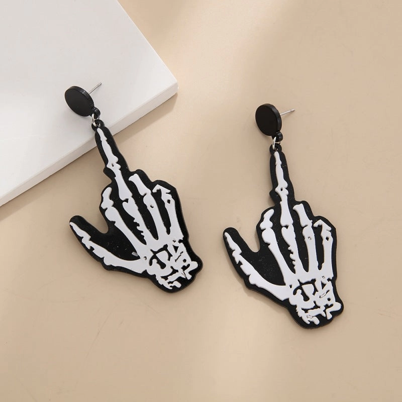 Wholesale Halloween Cartoon Printed Acrylic Earrings