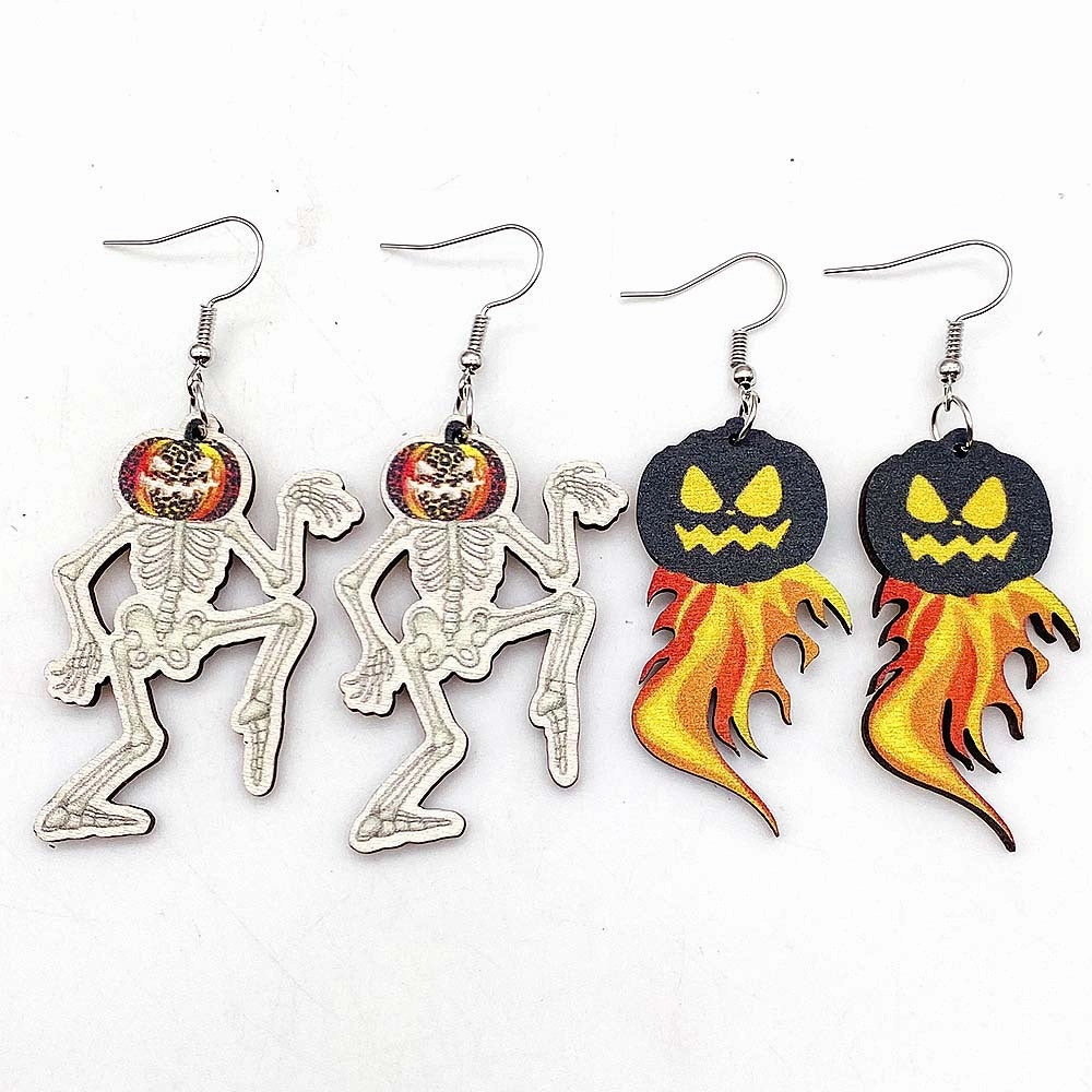 Wholesale Halloween Collection Wooden Earrings