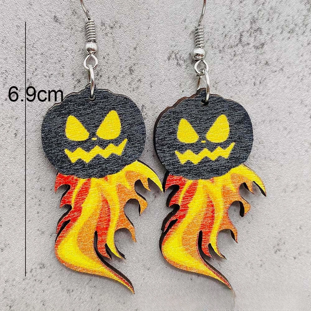 Wholesale Halloween Collection Wooden Earrings