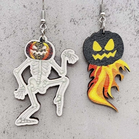 Wholesale Halloween Collection Wooden Earrings