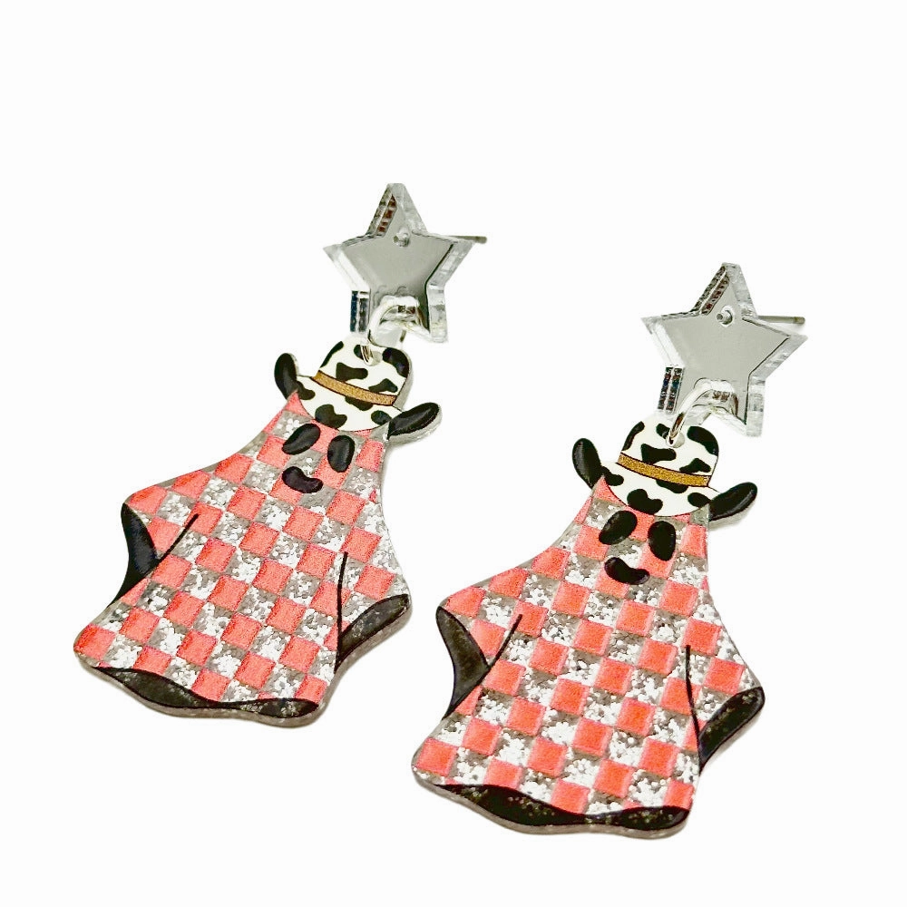 Wholesale Halloween Colorful Ghost Eyes Acrylic Earrings
