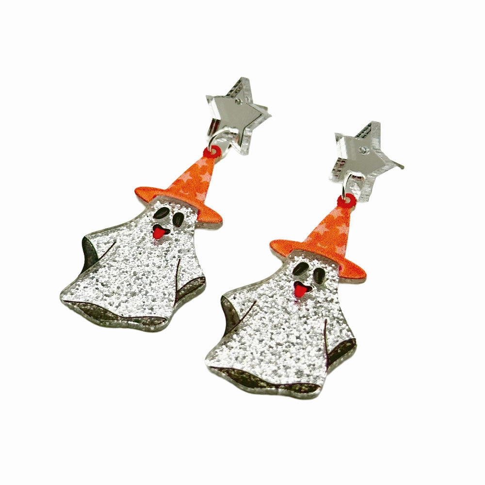 Wholesale Halloween Colorful Ghost Eyes Acrylic Earrings