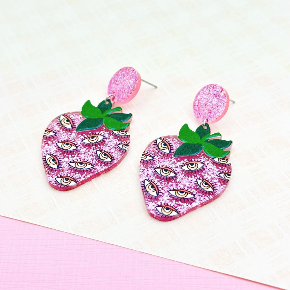 Wholesale Halloween Colorful Ghost Eyes Acrylic Earrings